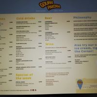 Menu as of 12.9.2020 at Goura Pakora in Berlin