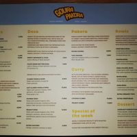 Menu as of 12.9.2020 at Goura Pakora in Berlin