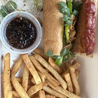 Vegan “pork belly” bahn mi  at An An  in Portland