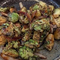 Brussels sprouts at The Hestia Veggie in Vancouver