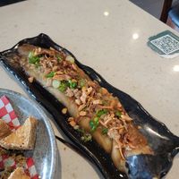 Smokey eggplant (so tender, metl in mouth) at The Hestia Veggie in Vancouver