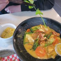 Saffron curry at The Hestia Veggie in Vancouver