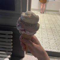 Peanut butter, zotter chocolate and cherry chocolate  at Veganista Ice Cream I in Vienna