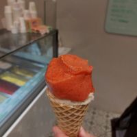 Strawberry agave and apple cinnamon at Veganista Ice Cream I in Vienna