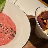 Hummus de remolachaa  at Salvaje  in Santander
