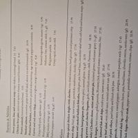 Daily menu example at The Mill House in Hook