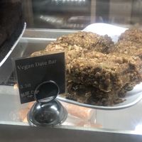 Vegan date bar is also delicious, very sweet tho!  at Blue Chip Cafe in Vancouver