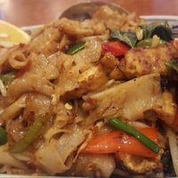 Drunken Noodle with Tofu (vegan) at Takieng Thai Cuisine in Fair Oaks
