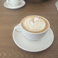 Latte  at Pip & Oat in Llandudno