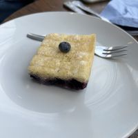 Gluten free lemon and blueberry   at Pip & Oat in Llandudno