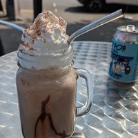 Chocolate milkshake at Pip & Oat in Llandudno