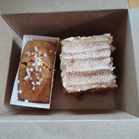 Lemon Drizzle and Carrot cakes to take out 😋 at Pip & Oat in Llandudno