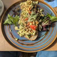 Scrambled tofu at Pip & Oat in Llandudno