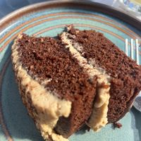 Mocha cake (also a great size) at Pip & Oat in Llandudno