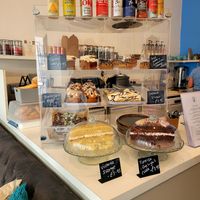 Cakes Display 2025. at Pip & Oat in Llandudno