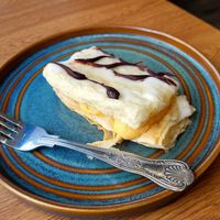 Custard Slice. at Pip & Oat in Llandudno