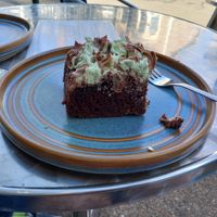 Choc and mint cake at Pip & Oat in Llandudno