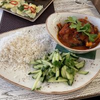 Egplants with tofu at Vegafe - Totoriu g. in Vilnius