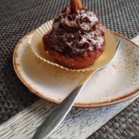 Berry pie with chocolate topping at Vegafe - Totoriu g. in Vilnius