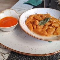 Pumpkin gnocchi at Vegafe - Totoriu g. in Vilnius