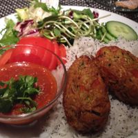 Vegan dumplings for lunch at Vegafe - Totoriu g. in Vilnius