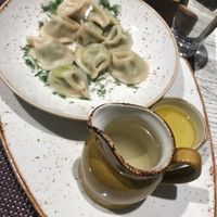  dumplings with pea filling  at Vegafe - Totoriu g. in Vilnius