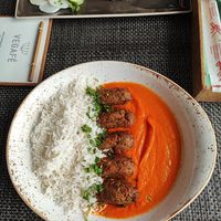 Soy meatballs at Vegafe - Totoriu g. in Vilnius