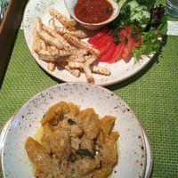 pumpkin gnocchi and celeriac fries at Vegafe - Totoriu g. in Vilnius