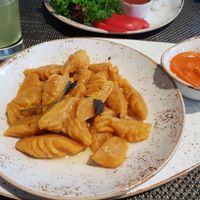 Pumpkin Gnocchi, simply PERFECT!!! at Vegafe - Totoriu g. in Vilnius