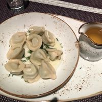 Pea Dumplings with broth  at Vegafe - Totoriu g. in Vilnius
