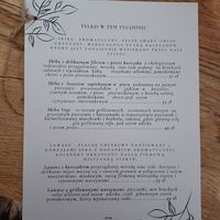 Menu at Gruszka i Pietruszka in Szczecin