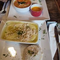 Moussaka e moqueca de shimeji at Taste and See in Sao Paulo