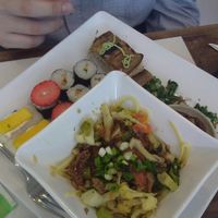 oriental dish - sushi + yakissoba at Taste and See in Sao Paulo