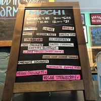 Vegan mochi flavors- chocolate & strawberry! at Boston Tea Stop in Cambridge