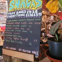 Baked goods menu (I think the offerings do change) at Scaredy Cats Cafe Bar in Cardiff