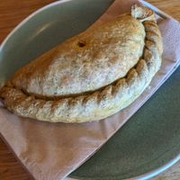 Vegan cauliflower pasty at Scaredy Cats Cafe Bar in Cardiff