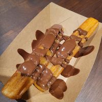 Die Churros gab es umsonst dazu Dank einer Aktion. at Frittenwerk - Hauptbahnhof in Hannover