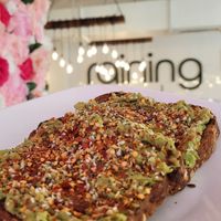 Avocado toast at Raining Berries in St Petersburg