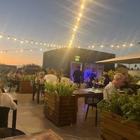 Beautiful rooftop seating area  at Soi95 in Willemstad