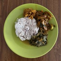 Our plate   at Youta Jay Vegetarian - เมตตาอาหารเจ in Muang