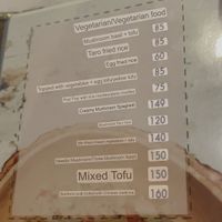 Translated veggie menu   at Ra Ruen Phang Nga Cafe & Restaurant - ระรื่น พังงา in Phang Nga