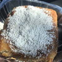 Cinnamon roll, similar to a beignet - not overly sweet, nice  at Three Girls on Spring in Charleston