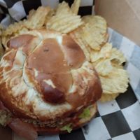 Crab Cake Sandwich at Three Girls on Spring in Charleston