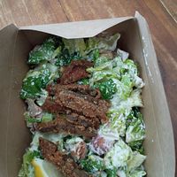 Caesar Salad with "cutlet" at Three Girls on Spring in Charleston