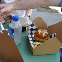 Buffalo 'chicken' sandwich at Three Girls on Spring in Charleston