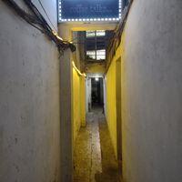 It goes down the alley at C.O.C Legacy Specialty Coffee in Hanoi