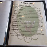 Menu at V Sorte Hest in Copenhagen