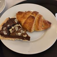 Chocolate pie and Croissant at V Sorte Hest in Copenhagen