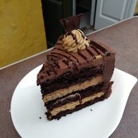 Chocolate-peanut cake at V Sorte Hest in Copenhagen