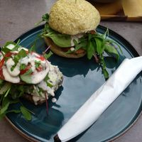 Smørebread and sandwich at V Sorte Hest in Copenhagen